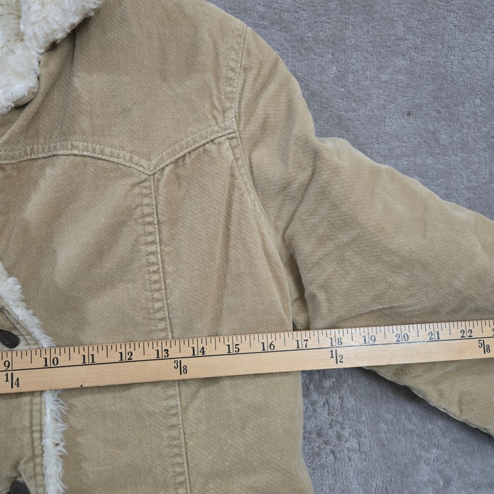 Abercrombie & Fitch Corduroy Jacket Medium Sherpa Lined Western Boho Hippie - Picture 6 of 6